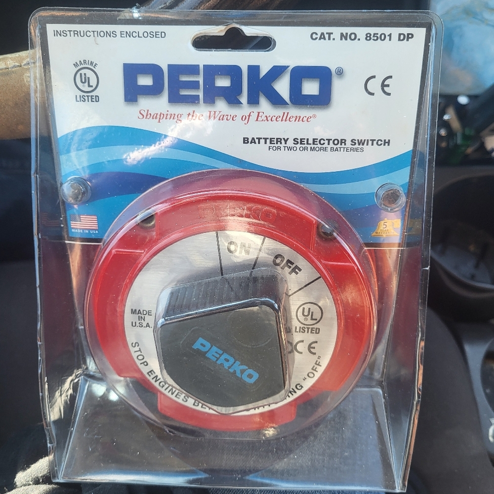 Boat battery selector switch
